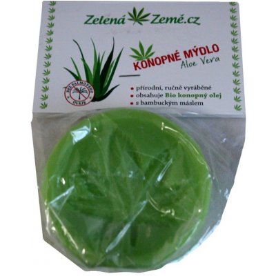 Zelená Země Konopné mýdlo Aloe Vera 80 g – Zboží Mobilmania