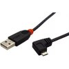 usb kabel Lindy 11.43.8705 USB 2.0 USB AM - micro USB BM, lomený 90° vlevo, 0?5m