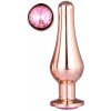 Anální kolík Dream Toys Gleaming Love Rose Gold Pleasure Plug L Anální kolík s diamantem