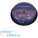 Verbatim DVD+R 4,7GB 16x, Advanced AZO+, cakebox, 10ks (43498)