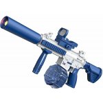 BATTLE Elektrická vodní pistole se světelným efektem - M416, 2 zásobníky, modrá – Zboží Dáma