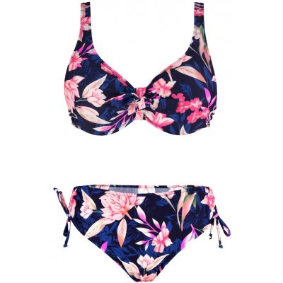 Ivona Blue dvoudílné plavky vyztužené košíčky S1240 modré – Sleviste.cz