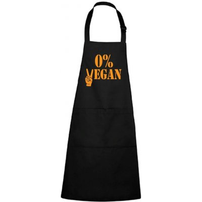Dobrý Triko Zástěra s potiskem 0% vegan Černá – Hledejceny.cz