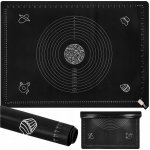 Silikonový vál černá 50x70 cm velká kuchyňská podložka protiskluzová – Sleviste.cz