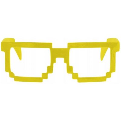 GoDan Párty brýle Pixely žluté plastové – Zboží Dáma