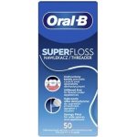 Oral B Super Floss dentální nit na rovnátka a implantáty příchuť Mint 50 ks – Zboží Dáma
