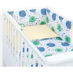 Baby Nellys Mamo-Tato 3-dílná sada s mantinelem Pampelišky modré 120 x 90 cm – Sleviste.cz