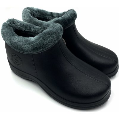 FLAMEshoes dámské zateplené boty B-2016 černé/šedé – Zboží Mobilmania