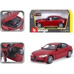 Bburago Alfa Romeo Giulia 2016 Metallic červená 1:24 – Sleviste.cz