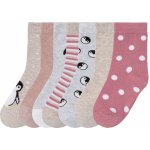 LUPILU Dívčí ponožky BIO, 7 párů tučňák / šedá / světle růžová – Zboží Mobilmania