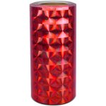 Univerzální hologramová samolepící fólie na metry motiv 4 čtverce - šíře 25cm - červená