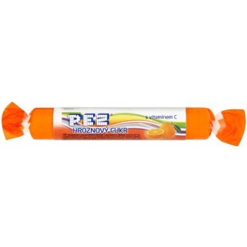 Pez hroznový cukr s vitamínem C pomeranč, 39 g