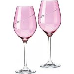 Diamante sklenice na bílé víno Silhouette City Pink s krystaly Swarovski 2 x 360 ml – Hledejceny.cz
