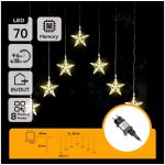 Aigostar LED Venkovní vánoční řetěz 70xLED/230V 1,2x1m IP44 teplá bílá hvězdy B10303ABGC – Hledejceny.cz