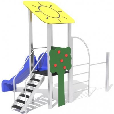 Playground System Herní sestava z nerezu se skluzavkou a šplháním SUN 4