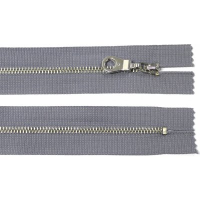 WICO Kovový zip no.3 nerozepínací 16cm šedý (stříbrné zoubky) ozdobný jezdec – Hledejceny.cz