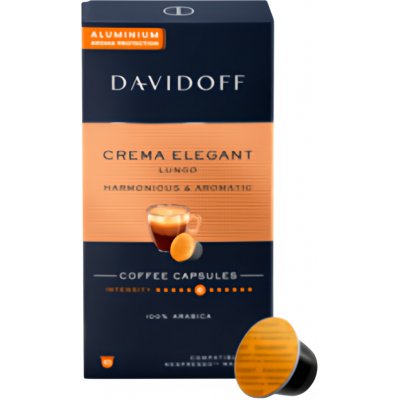 Davidoff Crema Elegant Lungo hliníkové kapsle do Nespresso 10 ks – Zboží Mobilmania