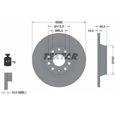 92140803 TEXTAR Brzdový kotouč – Hledejceny.cz
