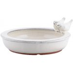 Esschert Design Koupel pro ptáčky ELEGANT keramická 27x11cm bílá zelená modrá bílá krémová – Hledejceny.cz