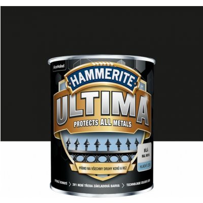 Akzo Nobel Hammerite ULTIMA barva hladká 3v1 přímo na rez a všechny druhy kovů bílá RAL 9016, 0,75L , Stupeň: mat – HobbyKompas.cz
