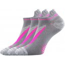 Voxx Rex 10 sportovní ponožky 3 páry šedá/růžová