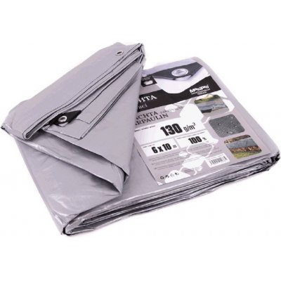 Ven plachta zakrývací šedá 130g 4x6m 102274 – Zboží Dáma