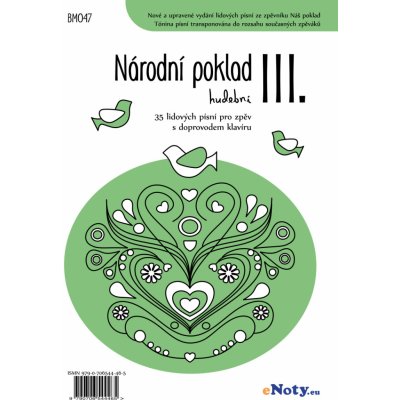 Národní poklad hudební III. 35 lidových písní pro zpěv a klavír – Zboží Dáma