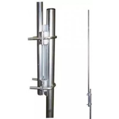 Nástavec na stožár 2m p.3,5cm s vinklem a dvěma třmeny, rozteč 100mm; PN2M352VR100 – Sleviste.cz