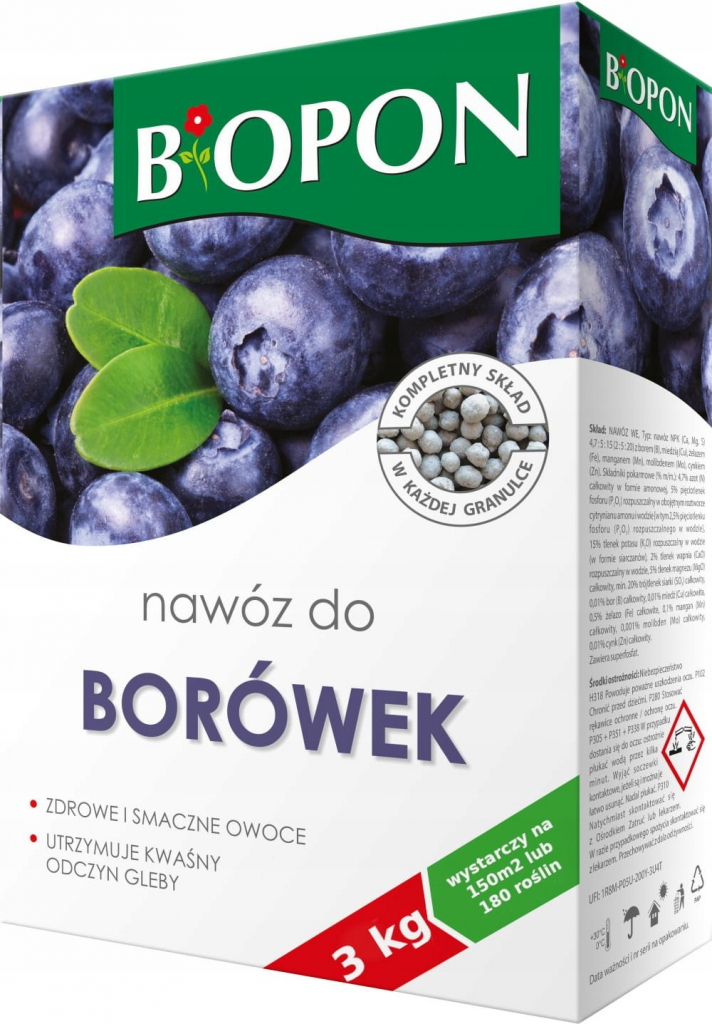 Biopon Hnojivo na borůvky, granulované 3 kg