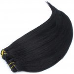 Clip in maxi set 43cm pravé lidské vlasy REMY černá – Hledejceny.cz