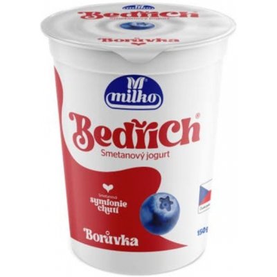 Milko Bedřich smetanový jogurt borůvka 10% 150 g – Zboží Dáma