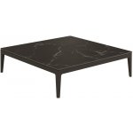 Gloster Hliníkový konferenční stolek Grid, čtvercový 103x103x30 cm, rám hliník java, deska keramika dekor Emperor – Hledejceny.cz