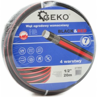 Geko čtyřvrstvá zesílená Black&Red 3/4“ 30 m G73696 – Zboží Mobilmania