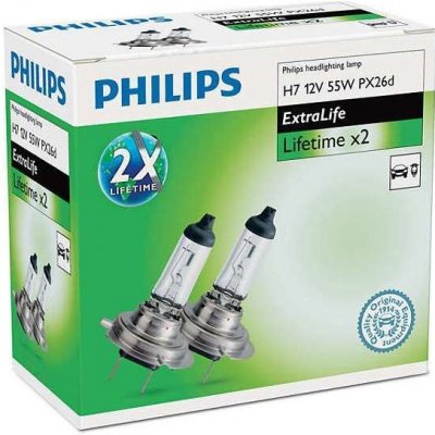 Philips LongerLife 12972ELC2 H7 PX26d 12V 55W – Zboží Mobilmania