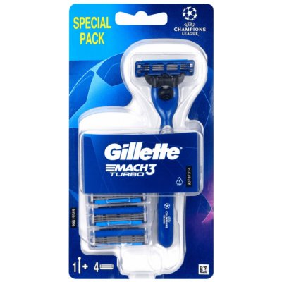 Gillette Mach3 Turbo + 4 ks hlavic – Zbozi.Blesk.cz