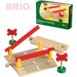 Brio dřevo Železniční přejezd funkční set 4ks se závorami doplněk k vláčkodráze DS46192853 – Zboží Dáma