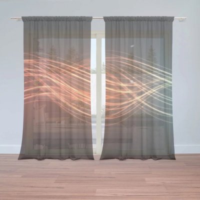Záclony Abstrakce strip: 2 ks - 150x250 cm - Sablio – Hledejceny.cz