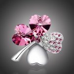 Sisi Jewelry brož Swarovski Elements čtyřlístek B1060-X9554/5 Růžová – Hledejceny.cz