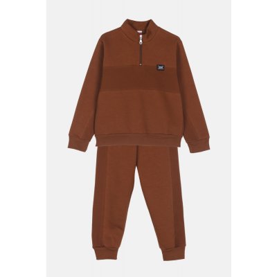 Joyce chlapecká tepláková souprava "HALF-ZIP COLLAR"/Hnědá, modrá, zelená – Sleviste.cz