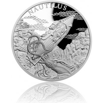 Česká mincovna stříbrná mince Fantastický svět Julese Verna Ponorka Nautilus proof 1 Zo