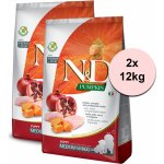 N&D Pumpkin Dog Adult Medium & Maxi Grain Free Chicken & Pomegranate 2 x 12 kg