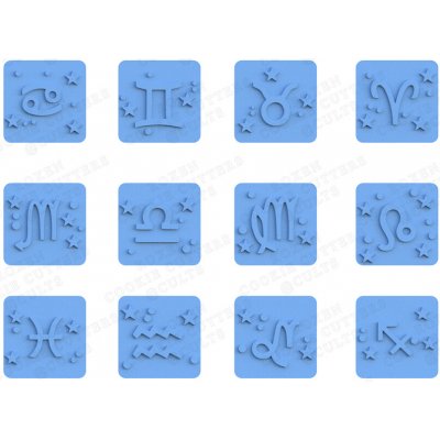 Sada vykrajovátek - Zodiak symboly Velikost: 10-12 cm – Hledejceny.cz