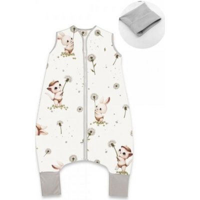 Miminu Teplejší spací vak s nohavičkami bavlna Kocourek a pampeliška bílá – Hledejceny.cz