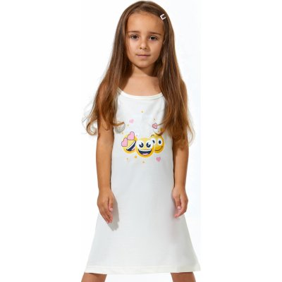 Dívčí noční košilka Zamilovaní Smajlíci 1F0830 bílá – Zboží Dáma