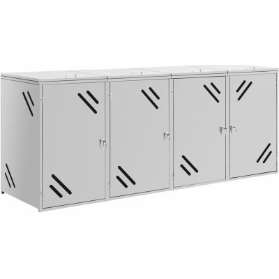 Uniprodo box na popelnice 4 x 240 l větrací štěrbiny UNI WBC 16 – HobbyKompas.cz