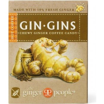 Gin Gins Hot Coffee zázvorové žvýkací bonbony s kávou 42 g