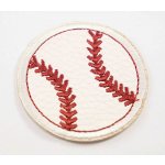 Nažehlovací záplata - kriketový míček - průměr 5,5 cm - bílá – Hledejceny.cz