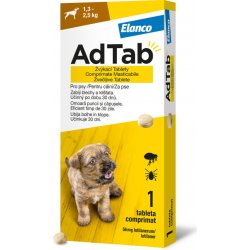 AdTab 56mg žvýkací tablety pro psy 1.3 2.5kg 1ks 2 ks