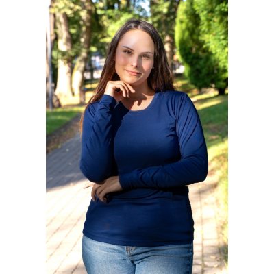 Jsem máma Funkční kojicí tričko Merino Modré – Zboží Mobilmania