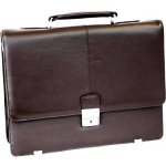 Arwel pánská kožená aktovka z měkké kůže Tmavě hnědá – Zboží Dáma